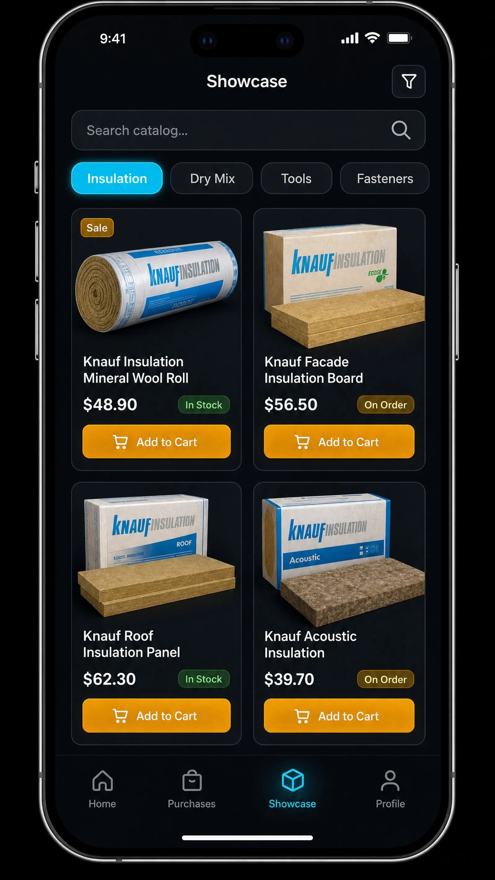 The retail store showcase, with price lists and an interactive map.